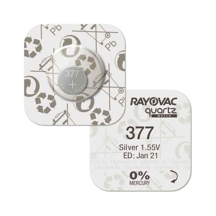Батарейка для часов Rayovac 377 (SR 626 SW)