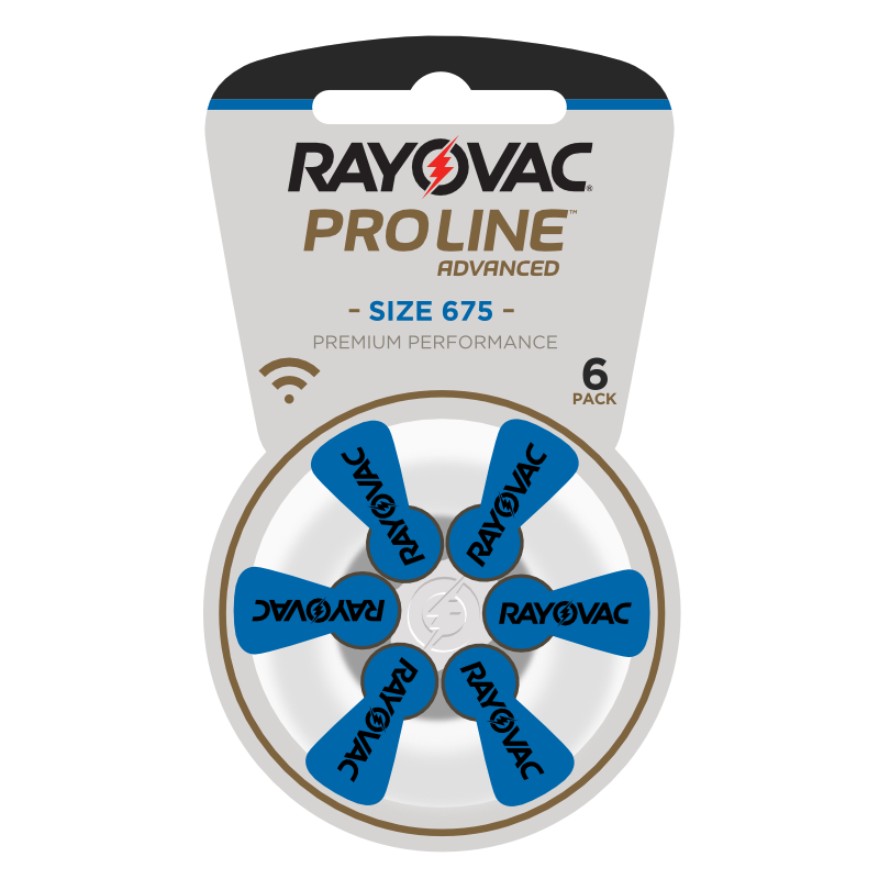 Батарейки для слуховых аппаратов Rayovac 675 Proline